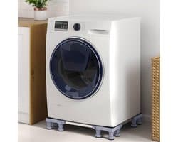 Wasmachine Onderkast - Verhoger Droger - Apparaten Plaatsen - Uitschuifbaar Ontwerp - 67 x 67 x 12 cm - Grijs