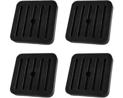 Trillingsdempers Wasmachine - Apparaatvoeten Schokdempers - Apparaten Stabiliseren - Geluid Verminderend - 4 stuks - Zwart