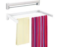 YOR® Wanddroogrek Inklapbaar - Wanddroogrek - Wit- 37cm x 70cm x 11 cm; 1.5 kg