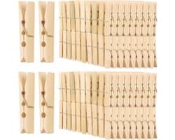 400 Stuks Houten Wasknijpers 6 cm - Duurzame Mini Clips voor Was, Kantoor Memos en Creatieve Projecten