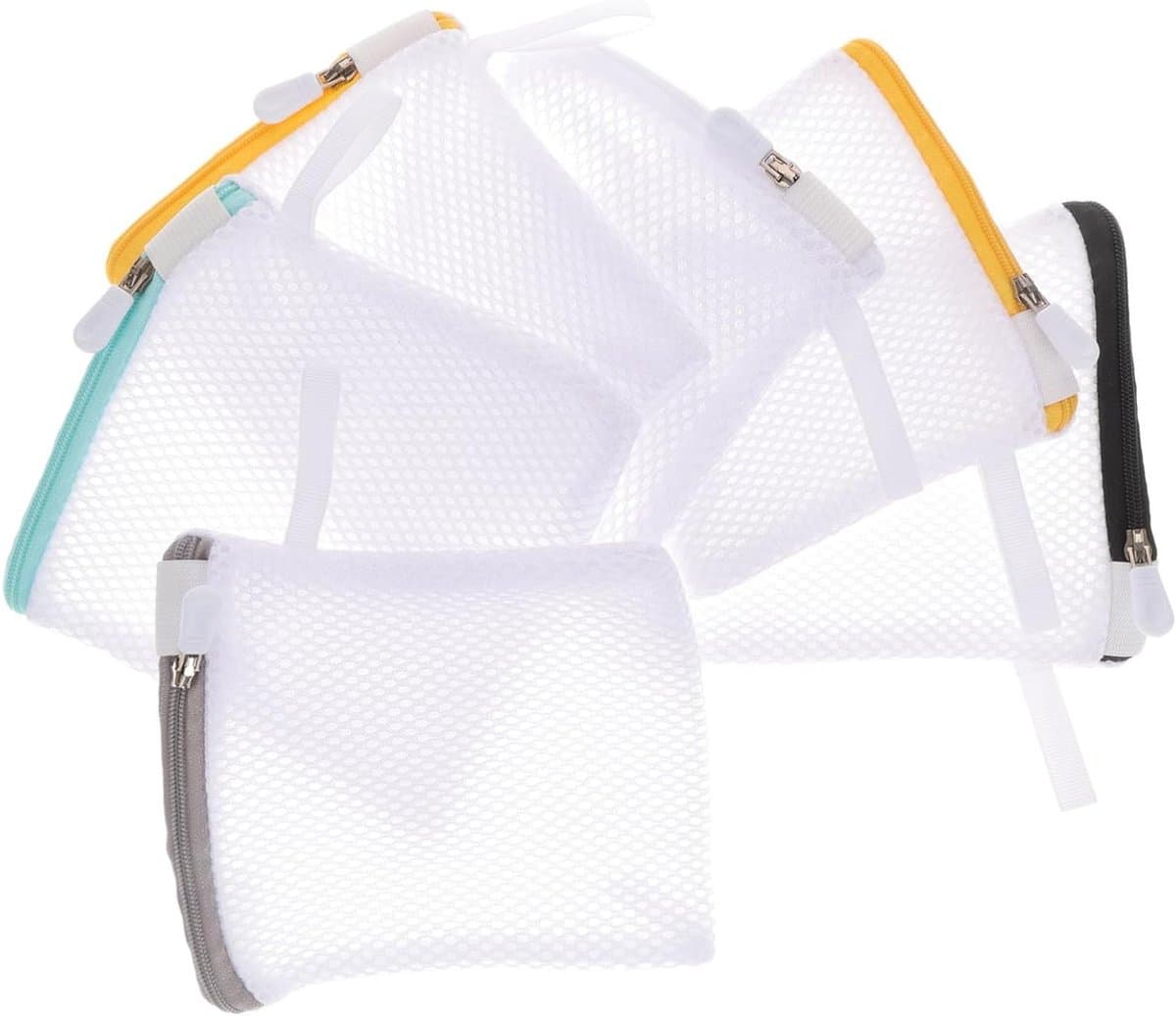 6 Stuks Mini Wasmachine Set voor Ondergoed en Kleding - Reisvriendelijke Waszakken met Mesh Sandwich Design — afbeelding 1