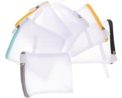6 Stuks Mini Wasmachine Set voor Ondergoed en Kleding - Reisvriendelijke Waszakken met Mesh Sandwich Design