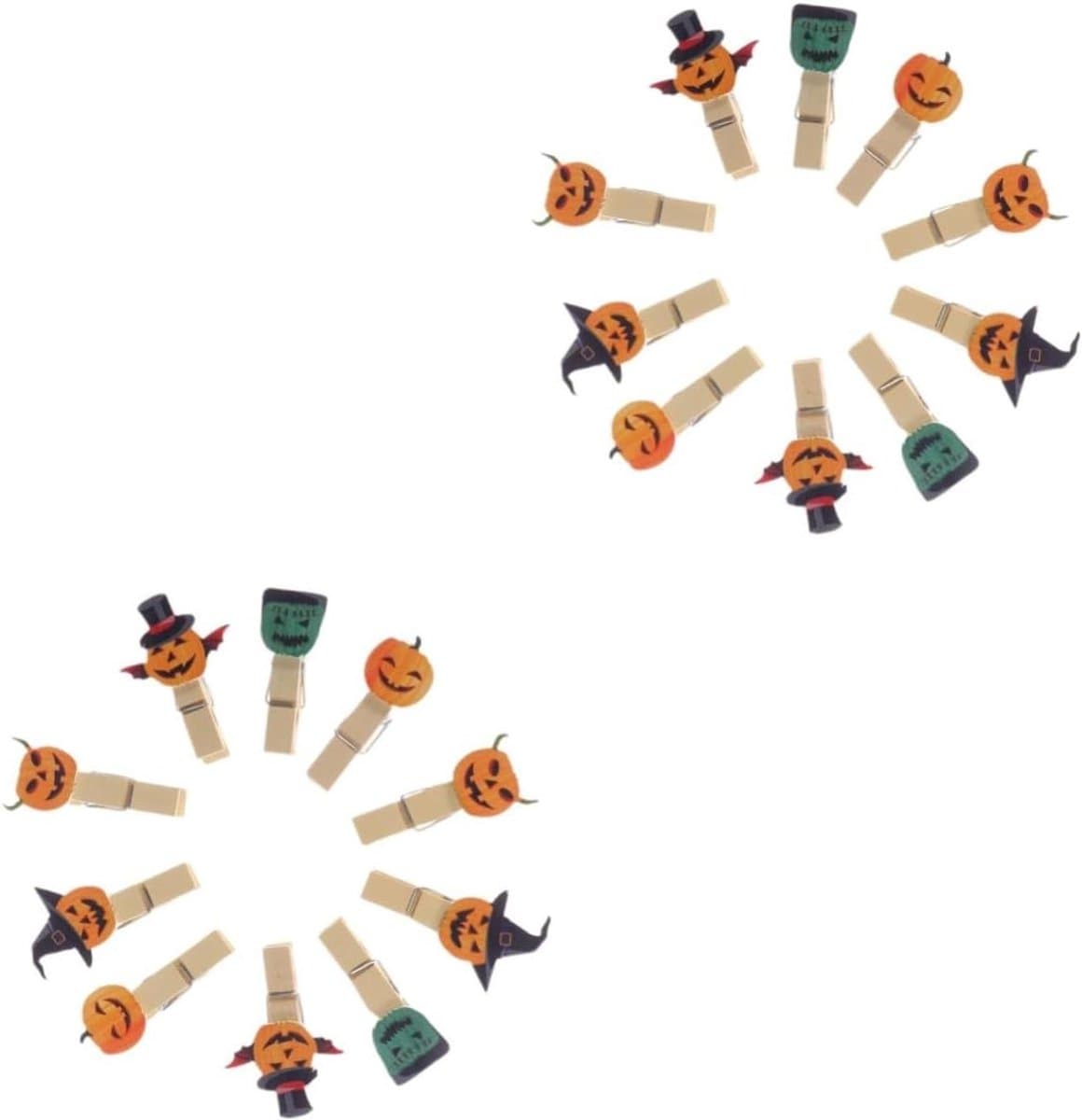 Houten Wasknijpers - Mini Clips - Foto's Ophangen - Natuurlijk Hout - 20 Stuks - Gekleurd — afbeelding 1