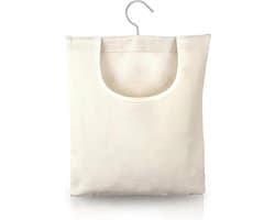 Waszak van Katoen en Linnen, 32 x 28 cm, met Hanghaak, Ideaal voor Kleding en Sokken, Praktische Opbergtas