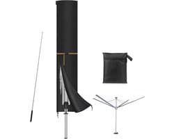 Beschermhoes voor Tuindrogers met Rotatable Telescopische Stang, Waterdicht en UV-Bescherming, 170 x 32 cm