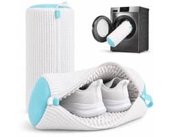 BOTC Waszak schoenen - 2 stuks - Herbruikbaar - Wasmachine&Droger - voor Sneakers en Tennisschoenen - Wit en blauw