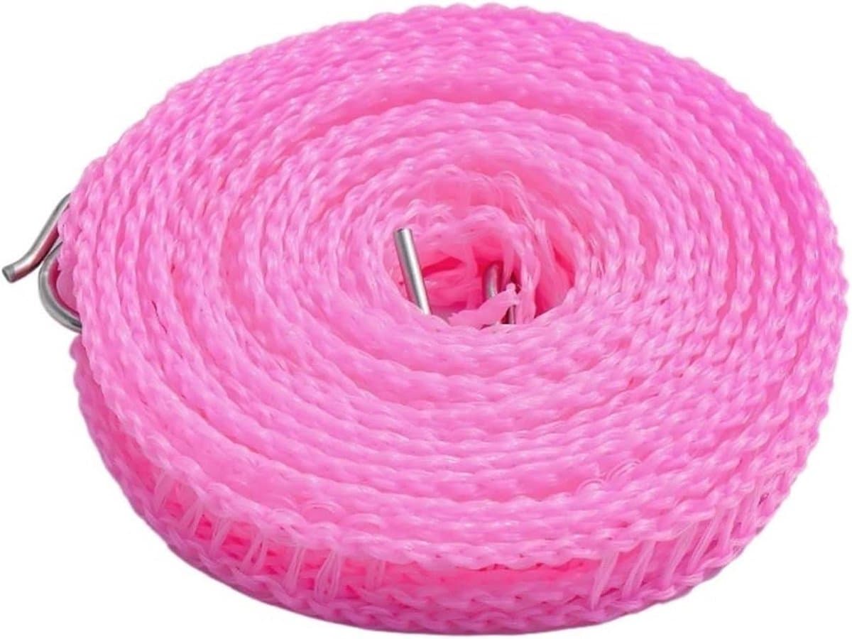 Draagbare Waslijn - Reis Waslijn - Kleding Drogen - Windproof en Antislip - 5 meter - Roze — afbeelding 1