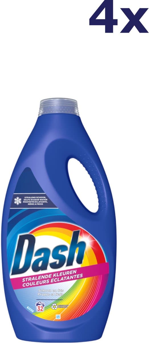Dash Vloeibaar Wasmiddel Color 32 Wasbeurten - 4 x 1440 ml - Voordeelverpakking — afbeelding 1