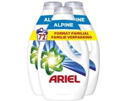 Ariel Vloeibaar Wasmiddel Alpine 3X1080 ml (3X24 Wasbeurten)