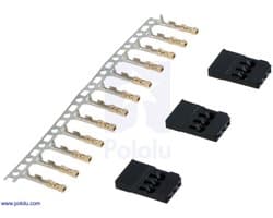 Futaba J Connector Pack Female – Voor 3 Servo‑Connectoren – Inclusief Spare Pins pololu-1926