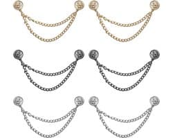 6-pack magnetische kledingclips voor het steviger maken van kledingtaille - multifunctionele clips voor het decoreren van kleding - lotus design