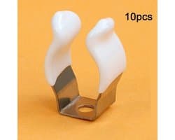 10 Stuks Gereedschapshaken met Veerclip voor Ophangen van Tuin- en Werkplaatsgereedschap