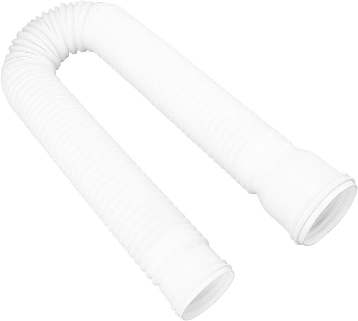 Regenpijp met Flexibele en Uitschuifbare Afvoerpijp - Regengoot Verlengstuk 20-59 Inch Wit — afbeelding 1
