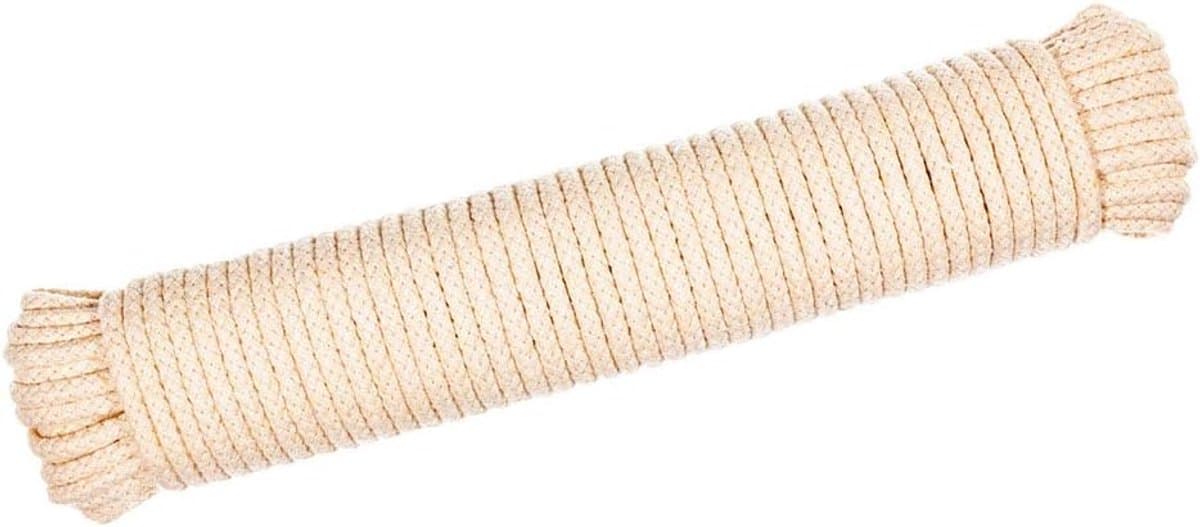 Katoenen Waslijn - Droogtouw - Kleding Drogen - 100% Natuurlijk Materiaal - 30 Meter - Wit — afbeelding 1