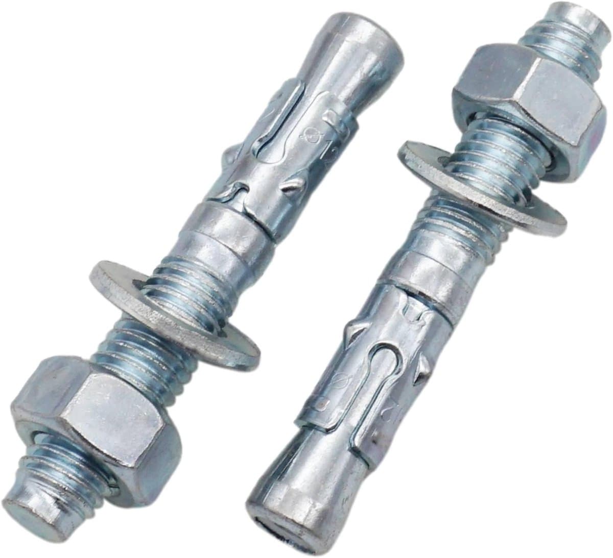 Wigankers Verzinkt - Metalen Pluggen - Vastzetten Constructies - Hoge Treksterkte - M12 x 80 mm - Zilverkleurig — afbeelding 1