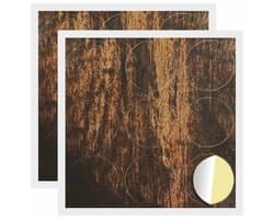 vidaXL - Zelfklevende - schroefcover - 2 - pcs - Oudhout - Ø - 20 - x - 0,5 - mm