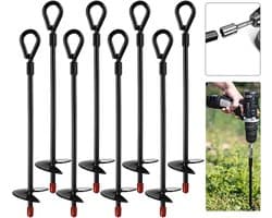 38-cm stalen grondanker voor tuin camping trampoline tenten 8 stuks — afbeelding 1