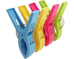 Handdoek/strandlaken knijpers - 8x - gekleurd - kunststof - 15 cm — afbeelding 1