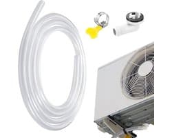 Afvoerslang Airco - Airco slang set - Water Afvoeren - Lekvrije Afdichting - 15mm Diameter - Wit