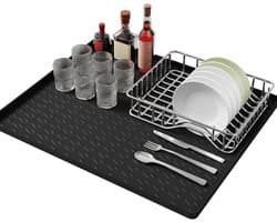 Afdekking voor Wasmachine - Apparaatmat Beschermmat - Apparaten Beschermen - Hittebestendig en Antislip - 60 x 60 cm - Zwart