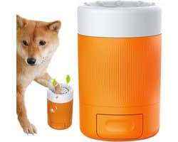 Automatische Pootreiniger - Hondenpoot Wasmachine - Snel Poten Schoon - Afneembaar Hygiënesysteem - 15x9x9 cm - Wit