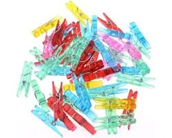 Dailygoods - Cosensi - Dailygoods - Mini Kunststof Wasknijpers Set van 100 voor Foto's en Decoratie