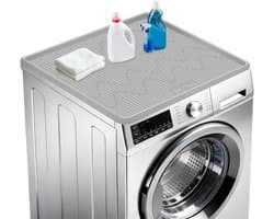 Wasmachine Mat - Droger Beschermer - Apparaten Beschermen - Waterdicht Siliconen - 68 x 68 cm - Grijs
