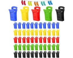 60 Pcs Sokclips met Haken - Sokclips voor Wasmachine en Droger - Sokhouder voor Wasmachine - Kleurmix