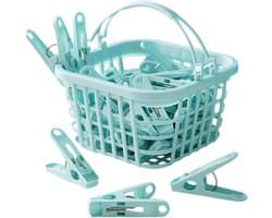 Wasknijpers - Kledingklemmen - Kleding Ophangen - Windbestendige Grip - 30 Stuks - Blauw