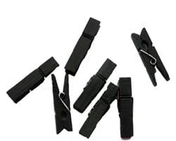 Houten Wasknijpers - Mini Clips Decoratie - Foto's Ophangen - Natuurlijk Materiaal - 7 x 35 mm - Multicolor