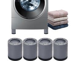 Set van 4 Antivibratie Voetkussens voor Wasmachines, Rubber Vibration Dampers van 8 cm, Geluiddempende Mat voor Wasmachines en Drogen — afbeelding 1