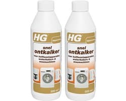 HG snel ontkalker koffiemachines - Waterkokers - Wasmashine Effectieve en snelle kalkverwijdering - 2 Stuks !