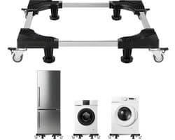 Solvix Wasmachine Verhoger – Tussenstuk Wasmachine Droger – Wasmachine Ombouw – Wasmachine Opbouwmeubel – RVS Onderstel Verstelbaar 40-60 cm – Voor Wasmachine en Droger