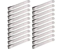 Naaiclips - Krimpklemmen Hemmen - Stof Bevestigen - Ingebouwde Meetgids - 20 stuks - Zilver