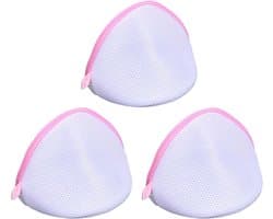 Byshayne- Wasnet - Wasnet voor wasmachine - Waszak voor beha's - Waszakken voor wasgoed - 3 Stuks - Roestvrij staal rits - Duurzaam polyester