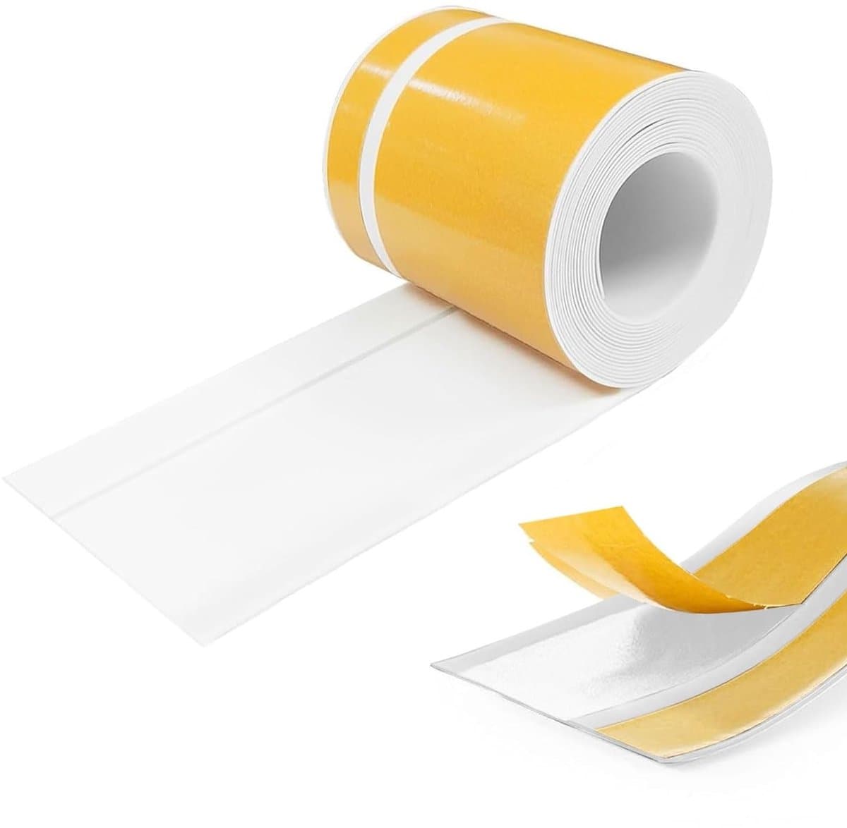Flexibele PVC Plinten, 12M Zelfklevende Plinten, Zachte Plinten 50 x 20mm, Ideaal voor Keuken en Woonkamer, Makkelijk te Installeren en Onderhouden — afbeelding 1