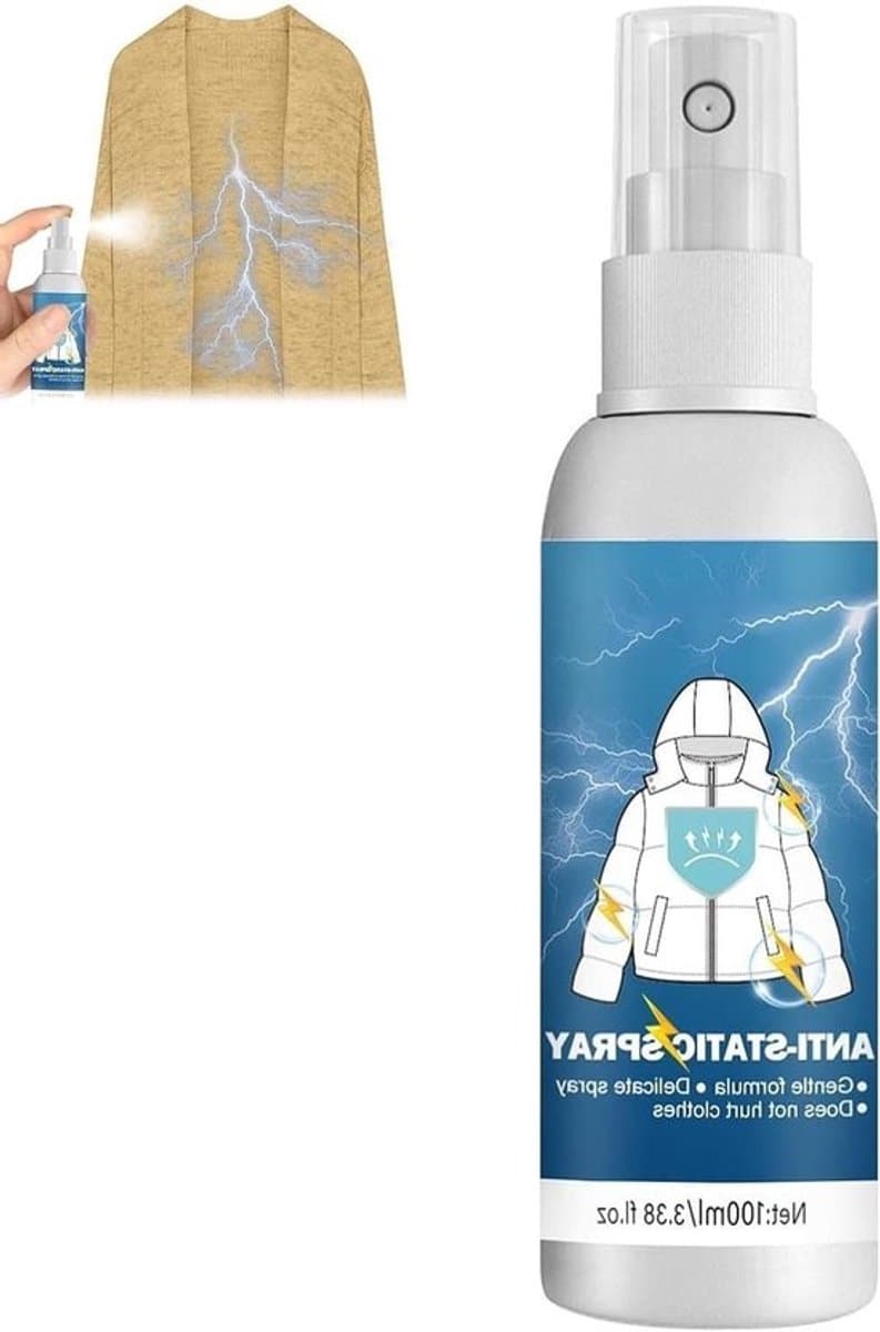 Antistatische spray 100ml voor kleding, textiel, meubels en auto - Vermindert statische lading — afbeelding 1