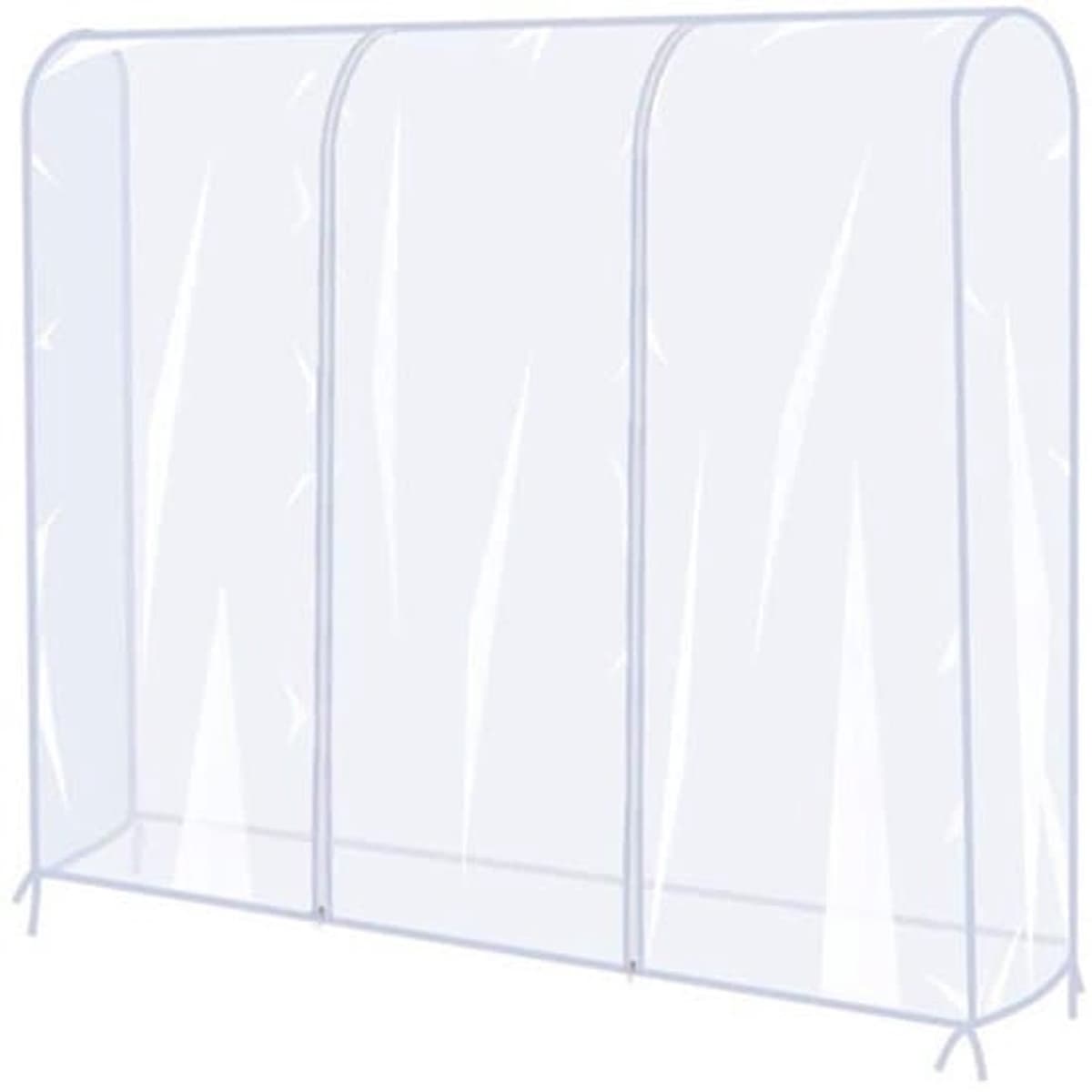 Kledingrekhoes - Kledingopberghoes - Stof- en waterdicht - 180x50x150 cm - Transparant — afbeelding 1