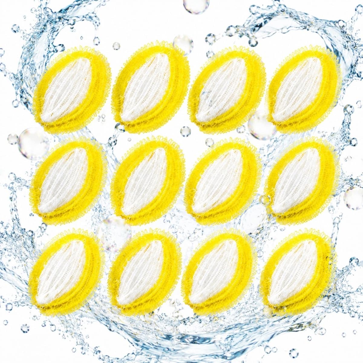 12x Witte Wasmachines Ballen - Pluisjes & Huisdierhaar Verwijderaar — afbeelding 1