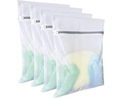 Dikte waszak-wasmachine speciale schoonmaak set-machine anti-wikkeling vervorming-50 * 60cm-wit-4 stuks set