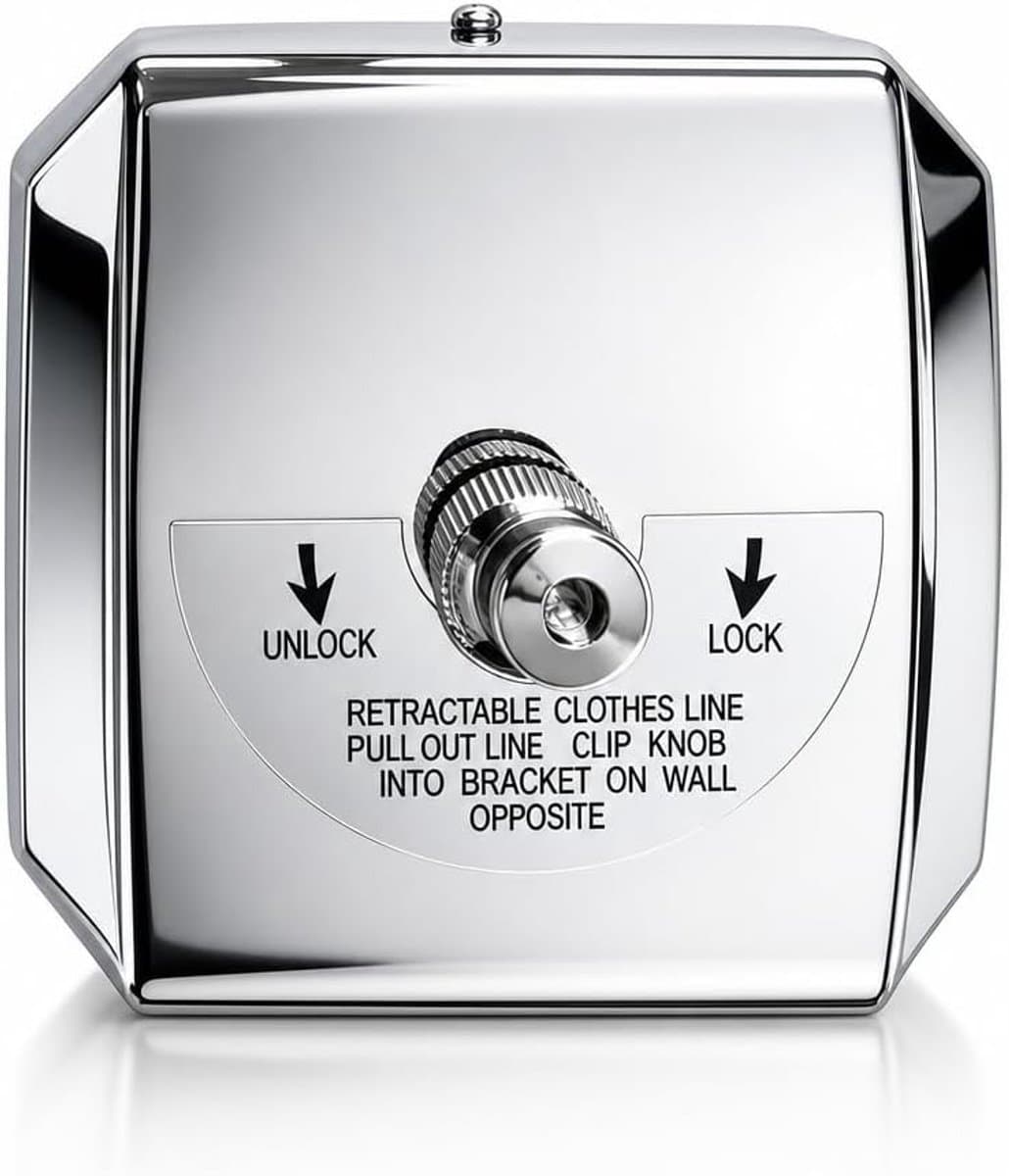 Retractable clothesline 9,5 cm - roestvrij staal 304 - ruimtebesparend - ideaal voor binnen en buiten - ShopVlot — afbeelding 1