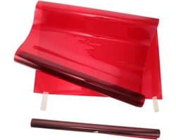 2 Stuks Gekleurde Lichtfilter Folie Rood Transparant Kleurcorrectie Film voor LED Verlichting Fotografiefilter Sfeerverlichting Warm Filter Gel voor Ramen Studio