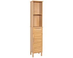 Opbergkast van MDF met 1 deur, 1 lade en 2 planken in koloniale stijl