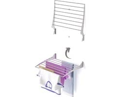 Foxydry Fold 60 wasdroogrek wandmontage clicksysteem - 60 x 50 x 10 cm — afbeelding 1