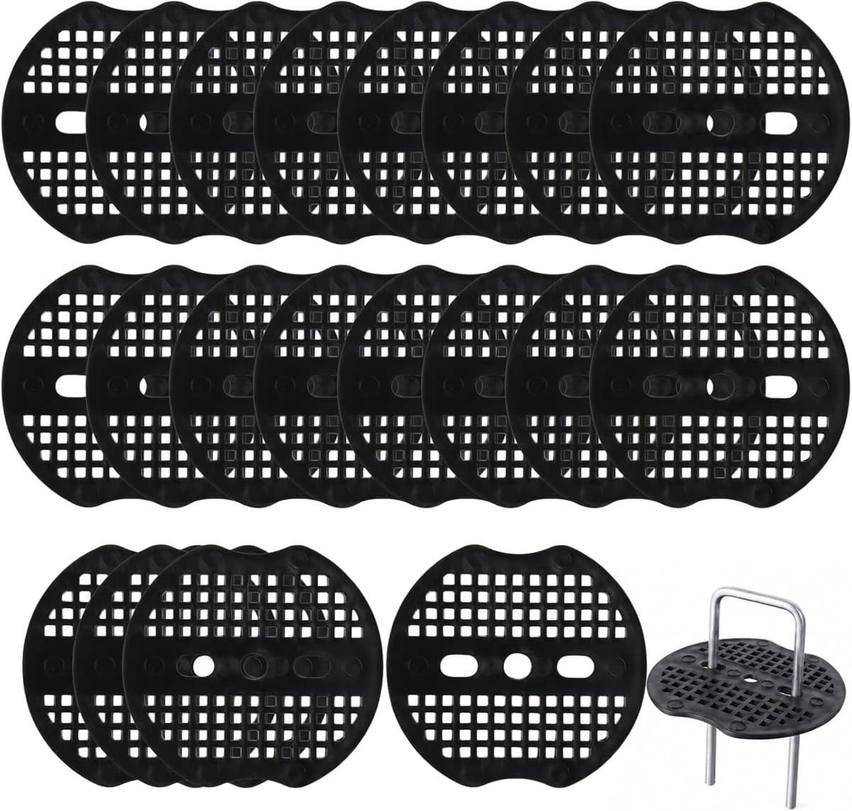 Set met 20 dempingsringen, accessoires voor grondankers, 68 x 6,35 mm, flexibele dempingsstukken, ideaal voor - ShopVlot — afbeelding 1