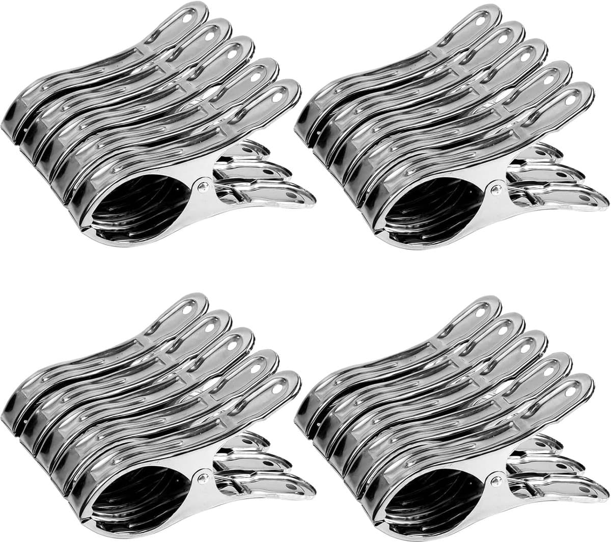 Towel Clips, 20-Piece Clothespins, Strong Clips, Stainless Steel Clothespins for Drying Clothes, Beach Towels, Bath - ShopVlot — afbeelding 1