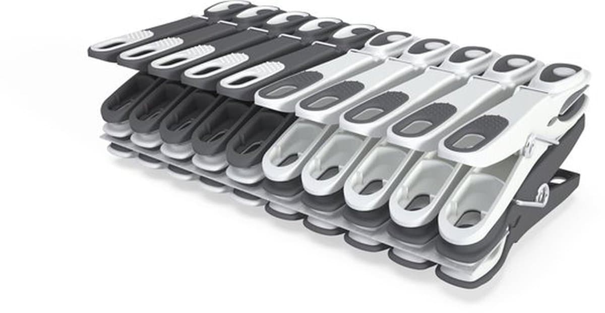 Wasknijpers Soft Grip - 60 Stuks - Extra Lang en Stabiel - Antislip - Kunststof - 85% Gerecycled Materiaal - Duurzaam - Wasknijper — afbeelding 1