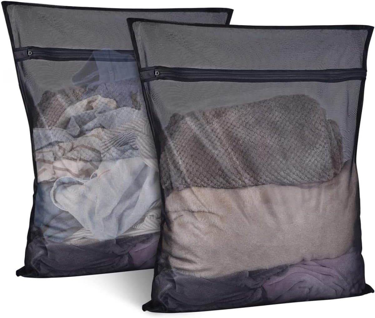 SnelShoppen - Waszakken voor Wasmachine, Set van 3, Waszak met Rits, Waszak voor Bh, Schoenen, Sokken, Ondergoed, Baby Kleding, Shirt, Pullover, 60 x — afbeelding 1