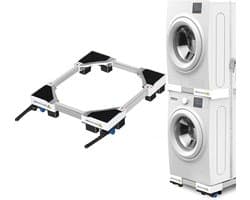 Wasmachine Onderstel - Verrijdbaar Onderstel - Apparaten Verplaatsen - Verstelbare Afmetingen - 42-69 cm - Zwart