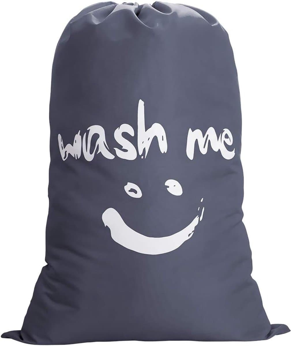 Grote Vouwbare Waszak voor Vuile Was - 120L Opbergtas voor Reizen, Thuis en Camping - Grijs 24 x 92 cm — afbeelding 1
